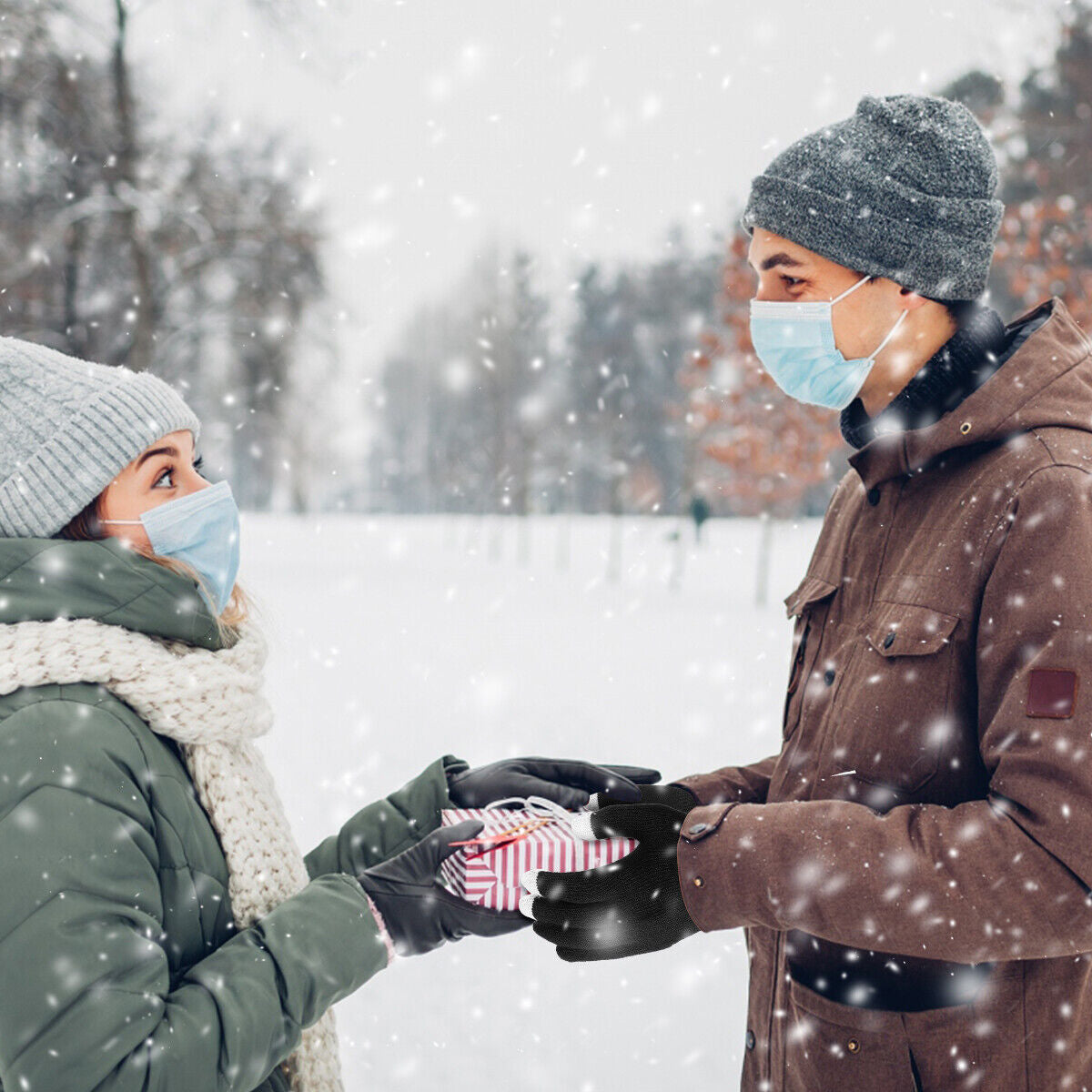 Electric Heating Gloves Winter Warm USB Rechargeable Touchscreen Hand Warmer US