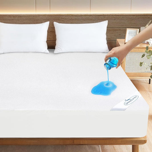Twin Mattress Protector Waterproof Soft & Breathable Terry, Noiseless Twin Mattress Cover Fitted Sheets up -14'' Twin Mattress Protector for Kids Bed Cover Twin Size Mattress Pad Protecor Machine Wash