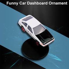 AE86 Drifting Dashboard Ornament – Alloy Spin Car Model, Dynamic Rotating Interior Decoration, Follows Vehicle Turns – Mini Car Accessory