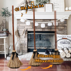 Glam 43.5 Inches Tall Animated Floating Witch's Broom