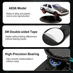 AE86 Drifting Dashboard Ornament – Alloy Spin Car Model, Dynamic Rotating Interior Decoration, Follows Vehicle Turns – Mini Car Accessory