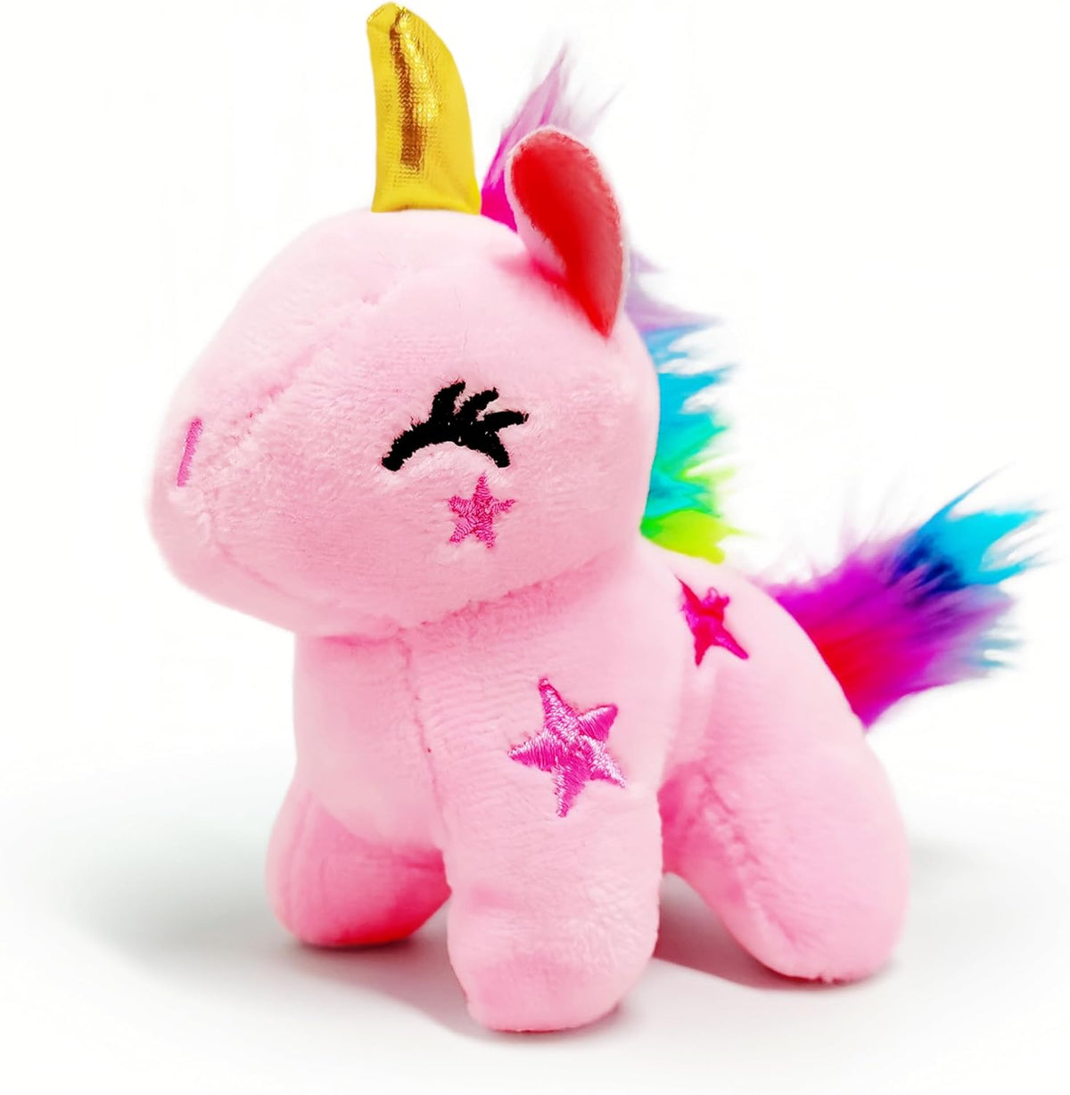Light Pink Unicorn Stuffed Animals, Kawaii Plushies for Girls and Boys, Soft Unicorn Mini Plush Toys Key Chains, Fun and Cuddly Plush Toy for Kids, Small and Cute Stuffed Animal for Birthday Gifts