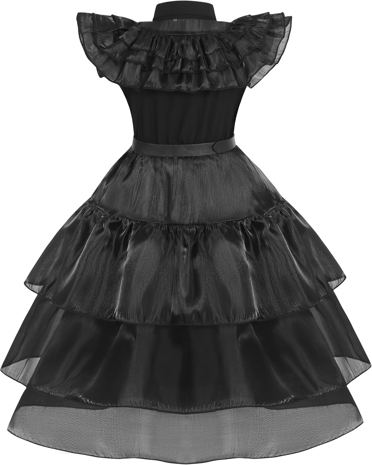 Glam Black Costume Dress for Halloween Costumes with Accessories 7-8Y