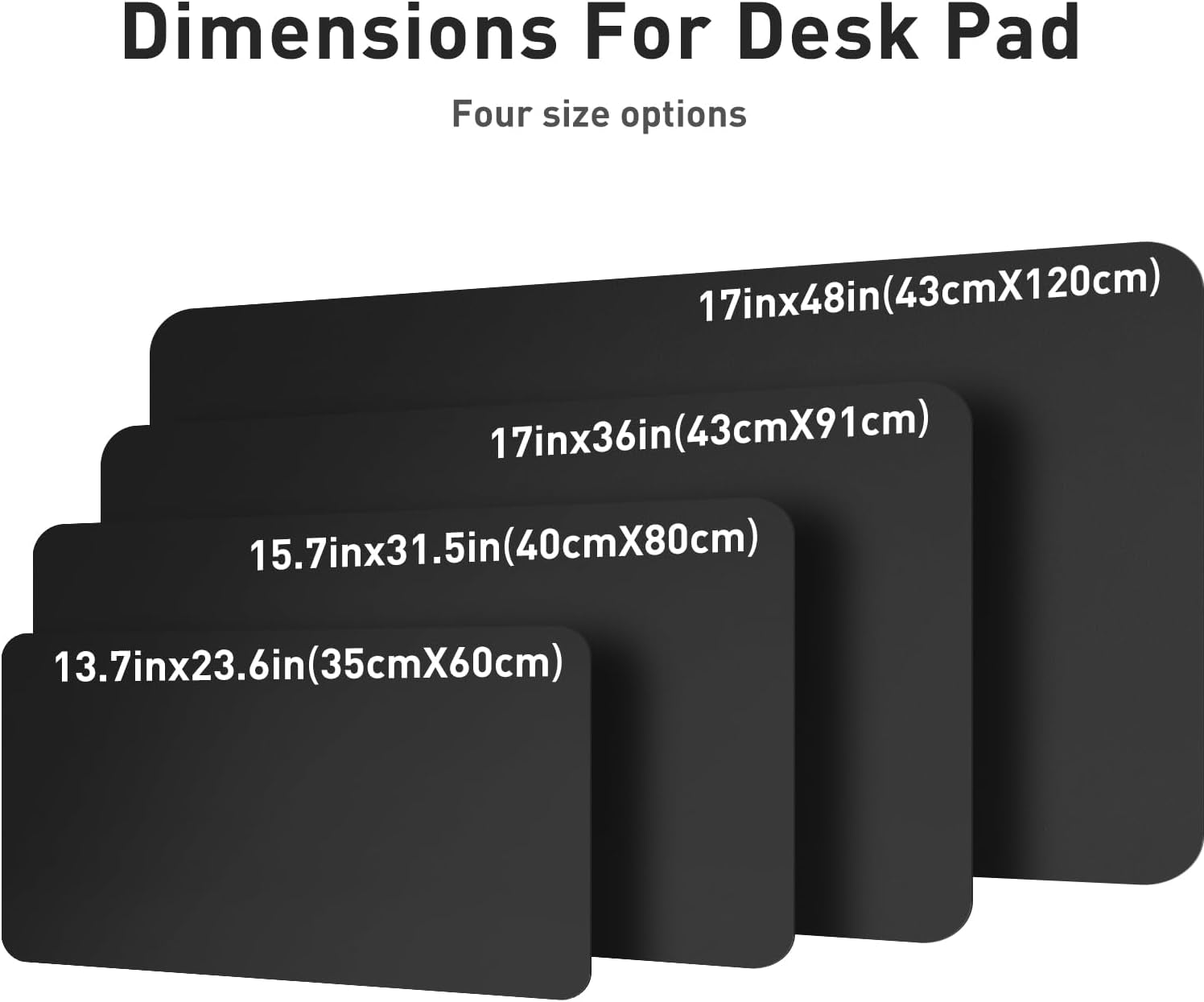 Leather Desk Pad Protector, Mouse Pad, Office Desk Mat, Non-Slip PU Leather Desk Blotter, Laptop Desk Pad, Waterproof Desk Writing Pad for Office and Home (Black,36" X 17")