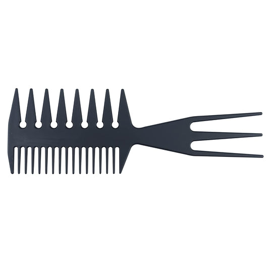 Slicked-Back Combs 3 in 1 Fish Tail Bone Shape Hair Extensions Detangling Styling Coloring Comb for Salon Barbers Mohawk Undercut Bowl Cut Quiff