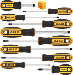 11-Piece Magnetic Screwdriver Set – Phillips & Slotted Tips with Magnetizer/ Demagnetizer