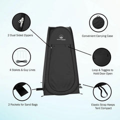 Pop up Pod - Privacy Shower Tent, Dressing Room, or Portable Toilet Stall with Carry Bag for Camping, Beach, or Tailgate by  Outdoors