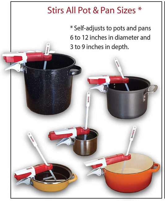 Automatic Pot Stirrer GEN 3- Variable Speed, Self-Adjusting, Powerful, Quiet, Cordless