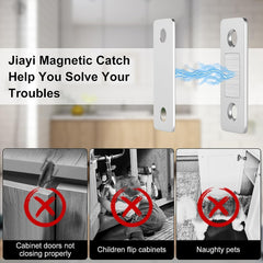 Cabinet Magnetic Catch  4 Pack Ultra Thin Cabinet Door Magnetic Catch for Drawer Magnets Adhesive Cabinet Latch Magnetic Closures for Kitchen Closet Door Closing Magnetic Door Catch Closer