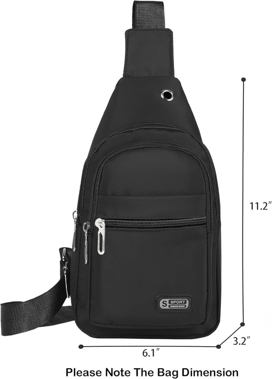 Small Sling Backpack Crossbody Sling Bag for Men Women, Chest Bag Daypack Fanny Pack Cross Body Bag for Outdoors Hiking Traveling