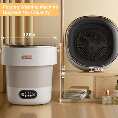 Glam Portable Mini Washing Machine with Spin Basket
