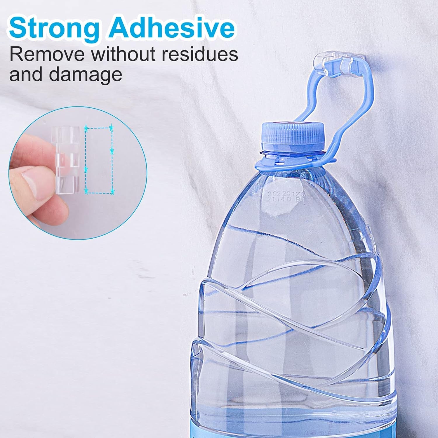 Adhesive Cable Clips Clear (40PCS, M), Upgraded Wire Holders for Wall, Strong Cord Organizer under Desk, Car, PC, Christmas Light Indoor/Outdoor
