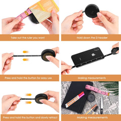 2 Pack Tape Measure Measuring Tape for Body Fabric Sewing Tailor Cloth Knitting Vinyl Home Craft Measurements, 60-Inch Soft Fashion Pink & Retractable Black Double Scales Rulers for Body Weight