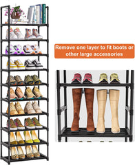 Shoe Rack, Sturdy Metal Shoe Rack Organizer,Narrow Shoe Rack,Shoe Racks for Closets,Shoes Rack,Shoe Stand,Shoe Shelf