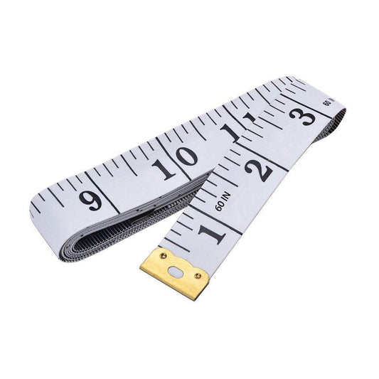 Soft Tape Measure Double Scale Body Sewing Flexible Tailor Craft Vinyl Ruler for Weight Loss Medical Body Measurement, Has Centimetre Scale on Reverse Side 60-Inch（White）