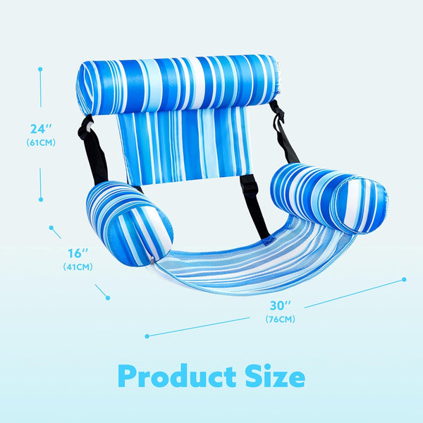Inflatable Pool Floats Adult,2 Packs Floating Lounge Chairs,Blow up Pool Noodles for Adult Heavy Duty,Floating Chair for Party Summer Water Beach Lake Fun