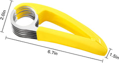 Glam Banana Slicer + Stainless Steel Fruit and Vegetable Salad Peeler Cutter Kitchen Tools for Banana, Strawberry, Grape