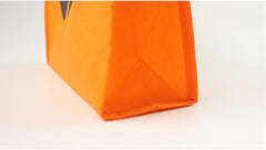 Glam 10 Packs Halloween Jack O Lantern Pumpkin Bags Trick or Treat Tote Bags Non-Woven Candy Party Gift Handles Bag 9.8 X11.8 Inch