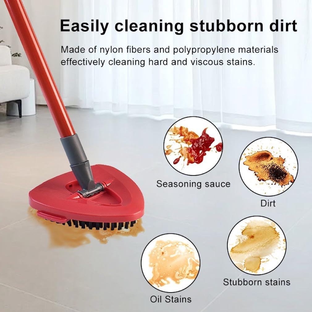 2-Pack Mop Scrub Brush Head Compatible with Ocedar Easywring 1-Tank Spin System, Shower Floor Scrubber Mop Head Replacement, Cleaning Brush for Bathroom Kitchen, Not Fit Rinseclean