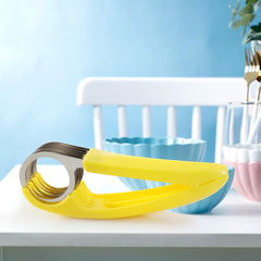 Glam Banana Slicer + Stainless Steel Fruit and Vegetable Salad Peeler Cutter Kitchen Tools for Banana, Strawberry, Grape