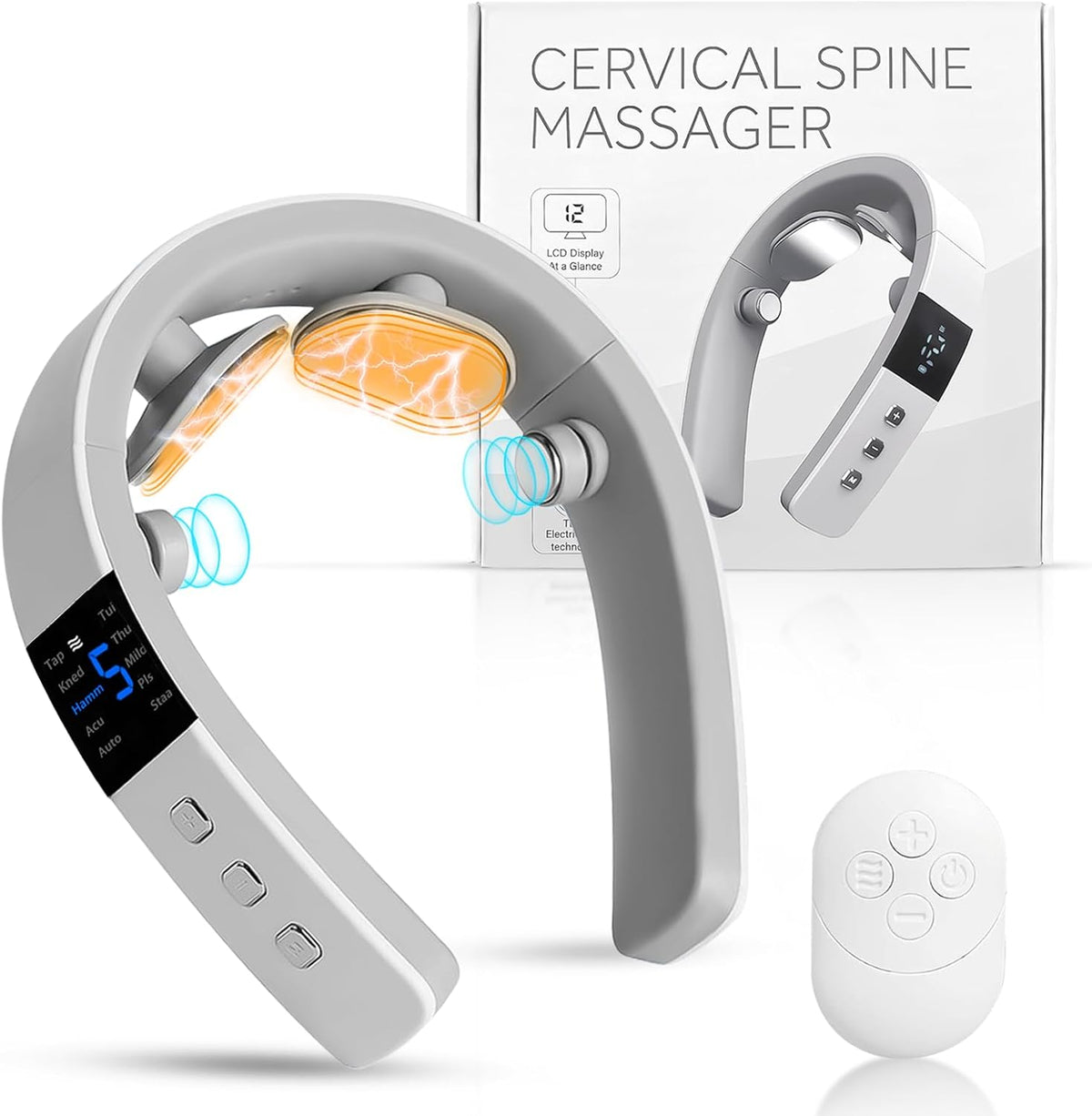 Glam Portable Neck Massager for Pain Relief with Heat