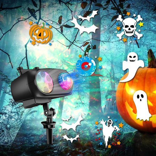 2024 Upgrade Halloween Christmas Projector Lights,  Upgrade Waterproof Outdoor Indoor Holiday Projector Lights with Remote and 20 HD Effects(3D Ocean Wave) for Xmas Halloween Party Yard Decor