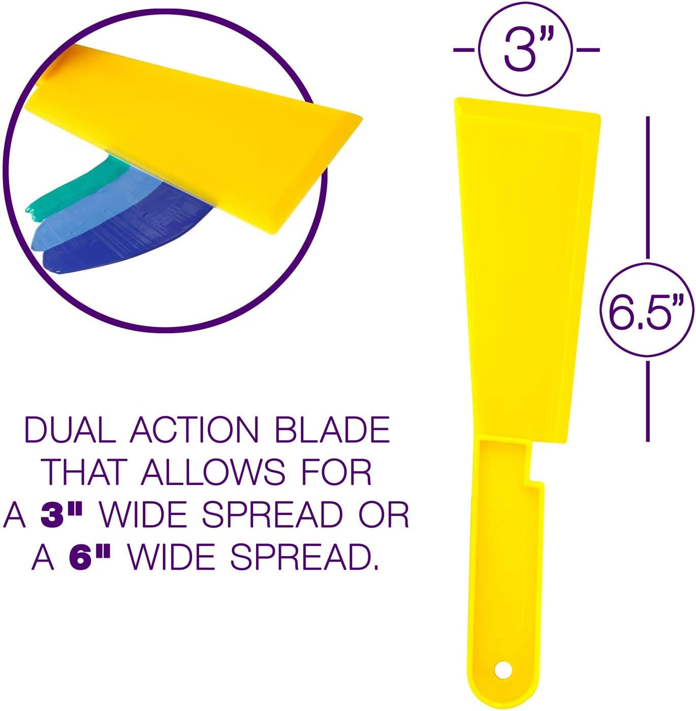 - Long Handle Body Filler Spatula Goop Scoop Spreader (Pack of 2) 3" & 6" Wide Spread, Body Filler, Autobody Dent Repair - Use for Epoxy Resins and Acrylic Paint Pouring Art