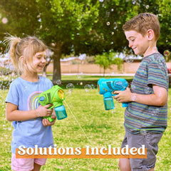 Glam 2 Kids Bubble Gun with 2 Bottles Refill Solution
