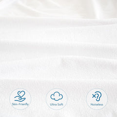 Twin Mattress Protector Waterproof Soft & Breathable Terry, Noiseless Twin Mattress Cover Fitted Sheets up -14'' Twin Mattress Protector for Kids Bed Cover Twin Size Mattress Pad Protecor Machine Wash