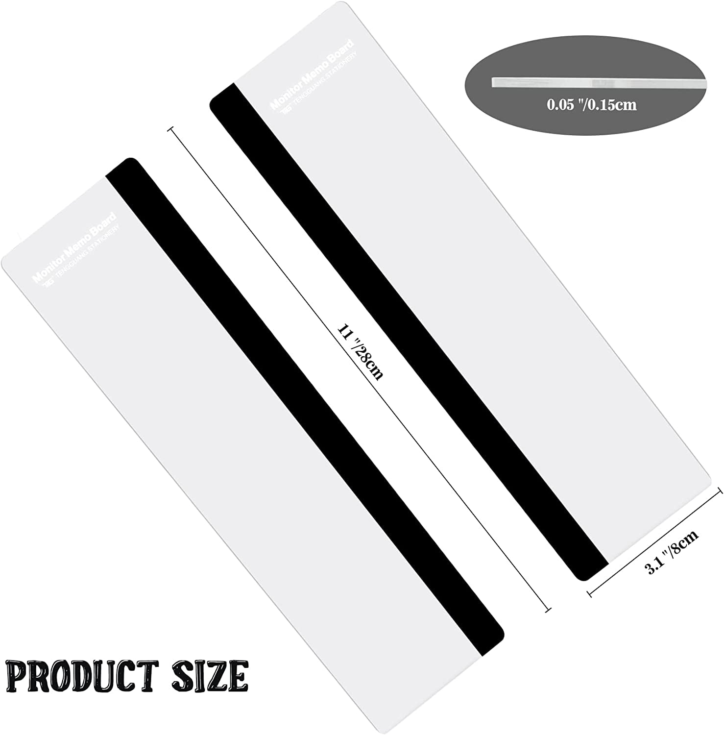 Office Desk Accessories 2Pcs Computer Monitor Memo Board Message Board Supplies for Women Men Sticky Note Holder Home Desktop Decor