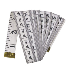 Soft Tape Measure Double Scale Body Sewing Flexible Tailor Craft Vinyl Ruler for Weight Loss Medical Body Measurement, Has Centimetre Scale on Reverse Side 60-Inch（White）