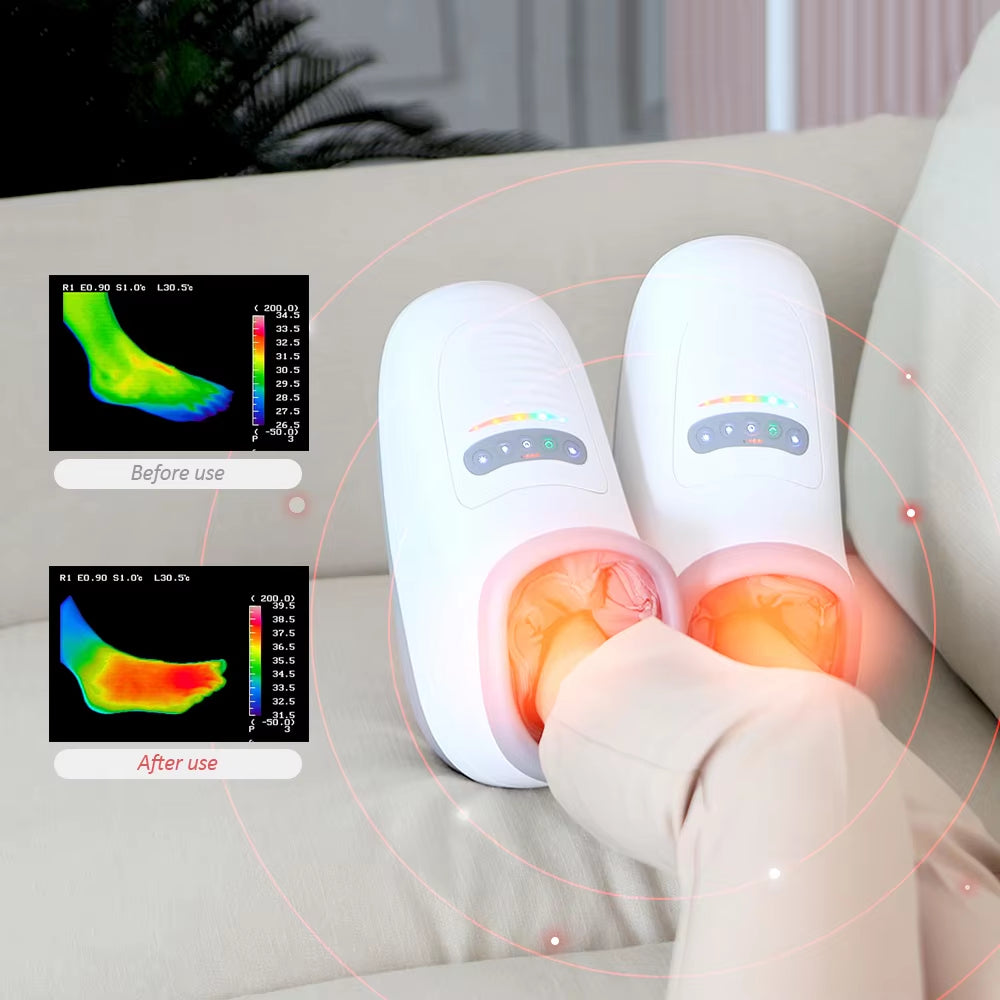 New Massage Product Wireless Plasma Foot Massager Machine Electric Heat Air Pressure Foot Massage Shoes