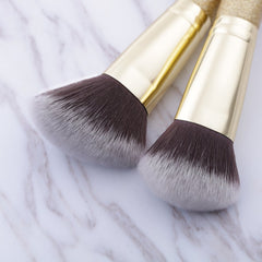 Glam DU Care Makeup Brushes Duo End Foundation Powder Buffer and Contour Brush Synthetic Cosmetic Tools 2Pcs