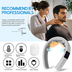 Glam Portable Neck Massager for Pain Relief with Heat