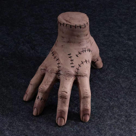 Glam Wednesday Addams Family Thing Hand, Cosplay Hand by Addams Family, Fake Hand Toys Scary Props Halloween Decorations Prop Movie, (HWDA-BACX)