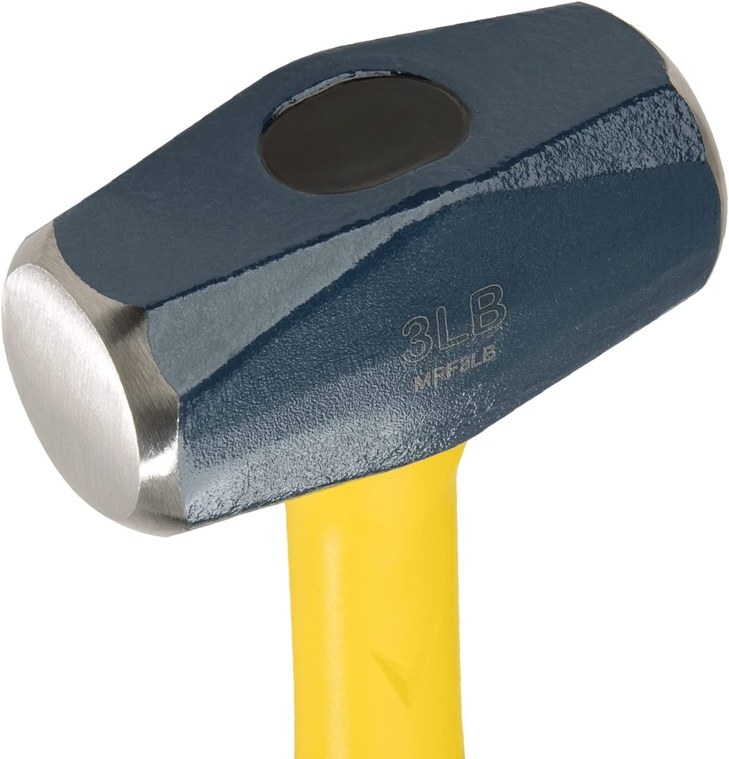 Sure Strike Drilling/Crack Hammer - 3-Pound Sledge with Fiberglass Handle & No-Slip Cushion Grip - MRF3LB