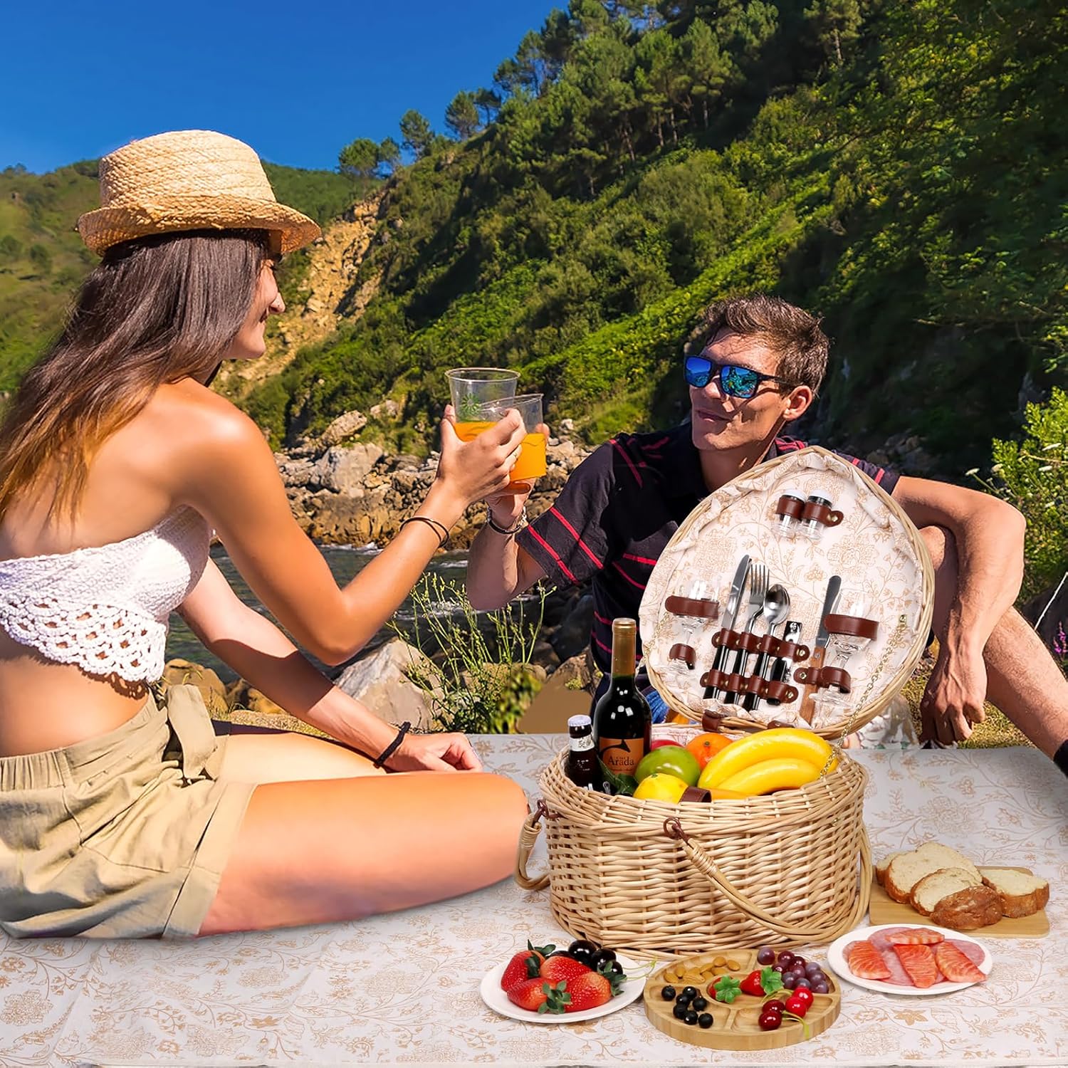 Glam Heart Picnic Basket