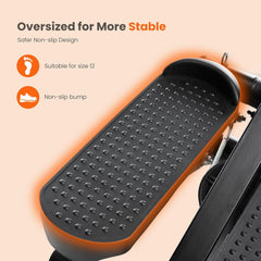 Glam Portable Mini Stair Steppers with Resistance Bands for Exercise