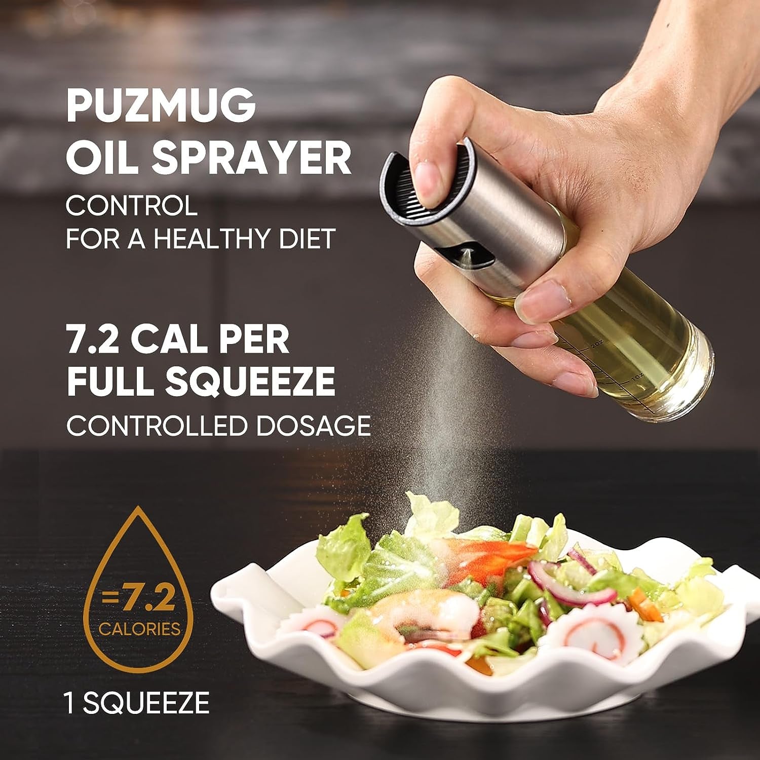 Oil Sprayer for Cooking, Olive Oil Sprayer Mister, 100Ml Olive Oil Spray Bottle for Salad, BBQ, Kitchen Baking, Roasting