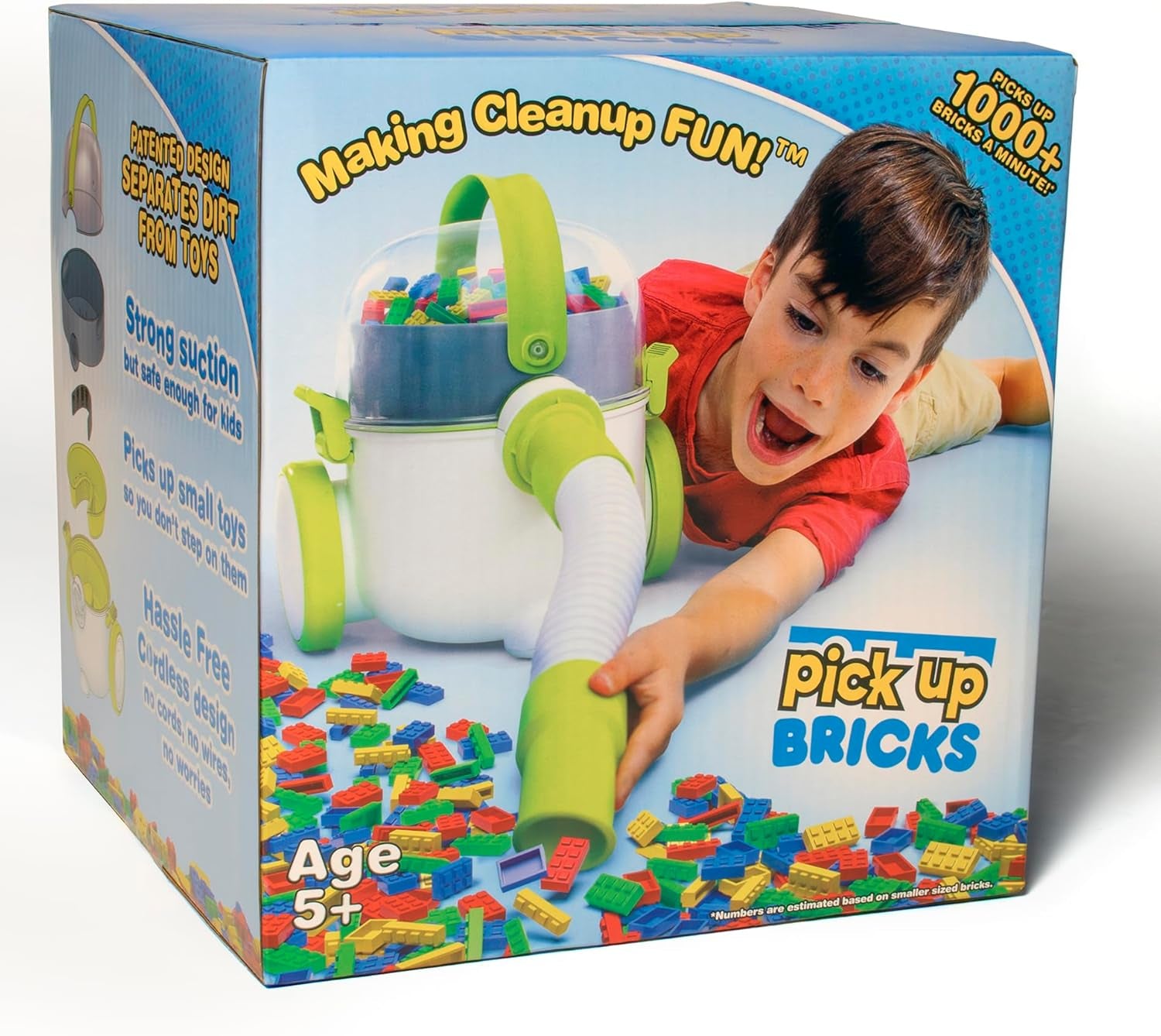 Toy Cleanup Vacuum for Kids, Works W/Lego Bricks, LOL Doll Acc. & More, Boys and Girls Ages 4-9