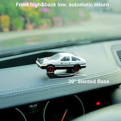 AE86 Drifting Dashboard Ornament – Alloy Spin Car Model, Dynamic Rotating Interior Decoration, Follows Vehicle Turns – Mini Car Accessory