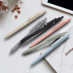 6 Pack Cute Gel Pens, Retractable Quick Dry Gel Ink Pen, Fine Point 0.5Mm Black Ink Rolling Ball Gel Pens, Smooth Writing Aesthetic Pens for Home School Office Supplies