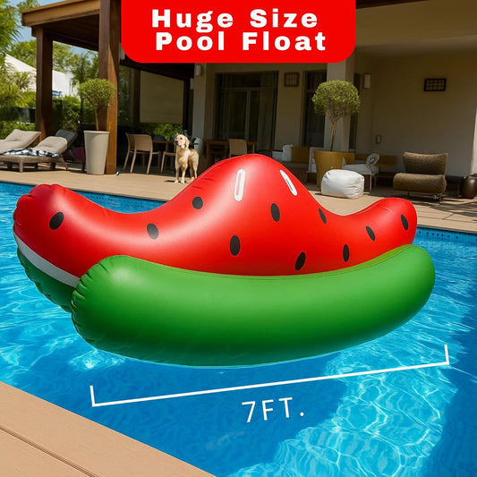 Pool Floats Kids, Watermelon Pool Float, Fun Pool Floats, Ride on Pool Float, Swimming Water Toy, Rideable Blow up Summer Beach Swimming Party, Toys for Kids Adults