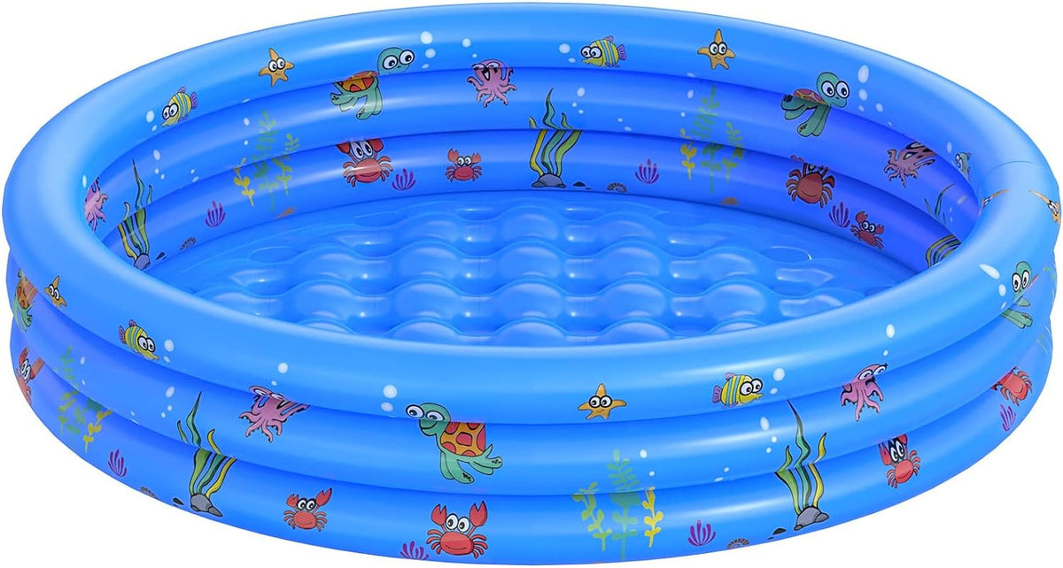 Garden round Inflatable Baby Swimming Pool, Portable Inflatable Child/Children Little Pump Pool,Kiddie Paddling Pool Indoor&Outdoor Toddler Water Game Play Center for Kids/Girl/Boy