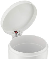 4.5 Liter Bathroom Trash Can, White Steel