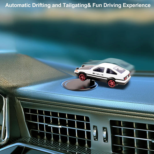 AE86 Drifting Dashboard Ornament – Alloy Spin Car Model, Dynamic Rotating Interior Decoration, Follows Vehicle Turns – Mini Car Accessory
