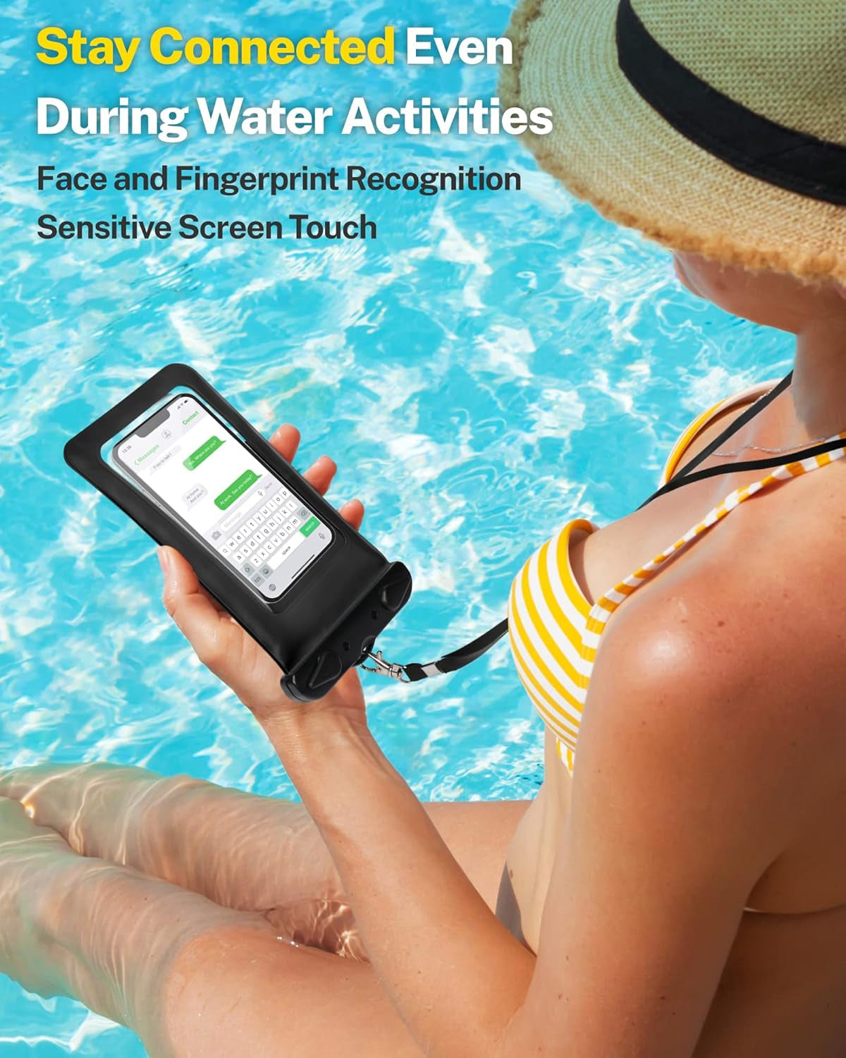 Floating Waterproof Phone Pouch - Waterproof Phone Case - Underwater Dry Bag - Waterproof Cell Phone Pouch up to 7.0" for Iphone 14 13 12 11 Pro Max XS XR X, Galaxy Pixel,4 Pack