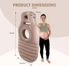 Glam Pregnancy Blow up Pillow, Belly Mattress for Pregnant Women with Electric Pump, Full Body Maternity Airbed with Hole for Stomach Sleeping, Back Pain & SPD Relief