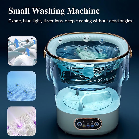 Glam Portable Mini Washing Machine with Spin Basket