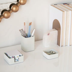Desk Organizer Set – Modern Concrete Office Accessories (Set of 3)